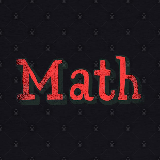 Retro Vintage 70s Math Shirt for Math Teachers & Math Lovers by Conch Shell